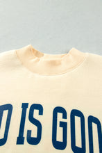 Load image into Gallery viewer, Yellow Jesus Slogan Stand Neck Long Sleeve Oversized Tunic Plus Size Sweatshirt