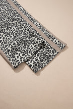 Load image into Gallery viewer, Khaki Leopard Print Drawstring Waist Straight Leg Jeans