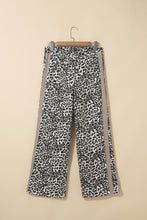 Load image into Gallery viewer, Khaki Leopard Print Drawstring Waist Straight Leg Jeans