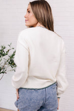 Load image into Gallery viewer, Beige Stitched Detail Christmas Tree Holiday Casual Sweater
