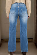 Load image into Gallery viewer, Myosotis Acid Washed Straight Leg Full Length Casual Jeans