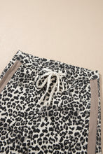 Load image into Gallery viewer, Khaki Leopard Print Drawstring Waist Straight Leg Jeans