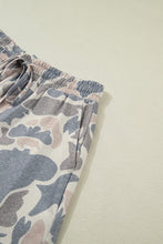 Load image into Gallery viewer, Multicolour Camouflage Loose Tee Drawstring Shorts 2pcs Outfit