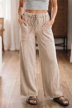 Load image into Gallery viewer, Ashleigh Blue Mineral Wash Drawstring Retro High Waist Wide Leg Western Pants