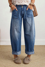 Load image into Gallery viewer, Ashleigh Blue Curved-Knife Ankle-Length Casual Jeans