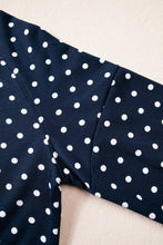 Load image into Gallery viewer, Red Polka Dot Drawstring Wide Leg Long Sleeve Top Pant Set