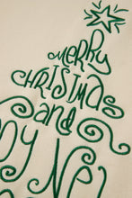 Load image into Gallery viewer, Apricot Merry Christmas and Happy New Year Embroidered Holiday Slogan Sweatshirt