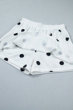Load image into Gallery viewer, Red Polka Dot Raw Hem Relaxed Pullover Loose Skort Two Piece Set