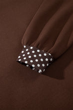 Load image into Gallery viewer, Red Colorblock Polka Dot Contrast Trim Oversized Sweatshirt