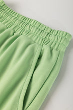 Load image into Gallery viewer, Meadow Mist Green Plus Size V Neck Drop Shoulder Tee Loose Shorts 2pcs Outfit
