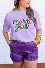 Load image into Gallery viewer, Wisteria Sequin mardi gras Graphic T Shirt