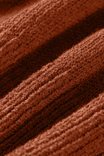 Load image into Gallery viewer, Coffee Ribbed Knit Round Neck Short Sleeve Sweater