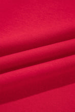 Load image into Gallery viewer, Red Colorblock Polka Dot Contrast Trim Oversized Sweatshirt