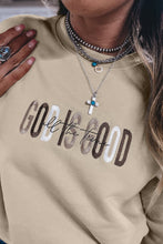 Load image into Gallery viewer, Jet Stream GOD IS GOOD Western Embroidered Letter Crewneck Pullover Sweatshirt