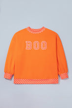 Load image into Gallery viewer, Tomato Red Casual Polka Dot Patchwork Letter Graphic Plus Size Sweatshirt