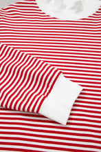 Load image into Gallery viewer, Red Stripe Oversize Mock Neck Sweatshirt and Shorts Set