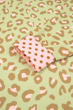 Load image into Gallery viewer, Pink Leopard Polka Dot Colorblock Trim Long Sleeve Top