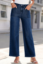 Load image into Gallery viewer, Dirty blue Daily Fashion Straight Leg Mid-rise Shift Jeans
