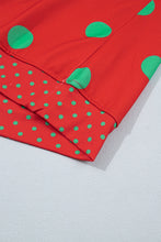 Load image into Gallery viewer, Pink Polka Dot Print Contrast Detail Oversized Tunic Sweatshirt