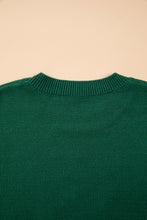 Load image into Gallery viewer, Blackish Green Abstract Dog Embroidery Christmas Fashion Round Neck Sweater