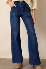 Load image into Gallery viewer, Dirty blue Daily Fashion Straight Leg Mid-rise Shift Jeans