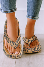 Load image into Gallery viewer, Leopard Print Thick Sole Flip Flops
