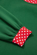 Load image into Gallery viewer, Orange Polka Dot Patchwork Round Neck Plus Size Sweatshirt