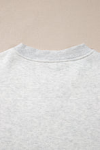 Load image into Gallery viewer, Light Grey High Neck Ribbed Cuff Hem Sweatshirt