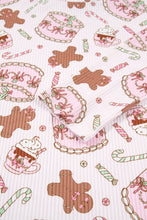 Load image into Gallery viewer, Pink Abstract Christmas Print Long Sleeve Two Piece Lounge Set