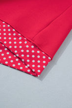 Load image into Gallery viewer, Red Colorblock Polka Dot Contrast Trim Oversized Sweatshirt