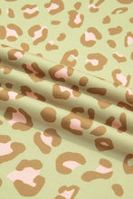 Load image into Gallery viewer, Pink Leopard Polka Dot Colorblock Trim Long Sleeve Top