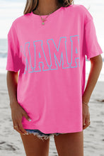 Load image into Gallery viewer, Bright Pink MAMA Letter Graphic Neon T Shirt