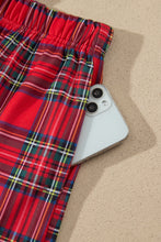 Load image into Gallery viewer, Red Plaid MERRY Holiday Long Sleeve Top and Shorts Set