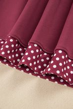 Load image into Gallery viewer, Dark Blue Colorblock Polka Dot Contrast Trim Oversized Sweatshirt