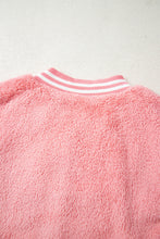Load image into Gallery viewer, Gossamer Pink Varsity Striped Banding Patchwork Winter Plush Vest