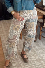 Load image into Gallery viewer, Multicolour Boho Floral Patchwork Western Print Straight Leg Ankle-Length Jeans