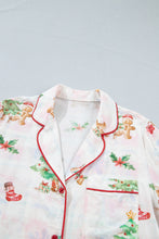 Load image into Gallery viewer, Pink Plaid Snowflake Christmas Gingerbread Man Print Long 2pcs Lounge Set