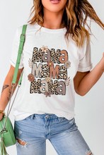 Load image into Gallery viewer, White Floral Leopard MaMa Graphic Mothers Day T Shirt