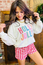 Load image into Gallery viewer, White Christmas Slogan Round Neck Long Sleeve Sweatshirt