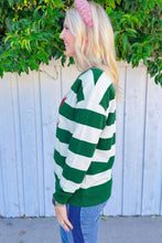 Load image into Gallery viewer, Red Stripe holly jolly Letter Embroidered Pullover Sweatshirt