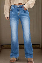 Load image into Gallery viewer, Myosotis Acid Washed Straight Leg Full Length Casual Jeans