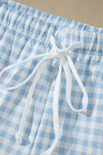 Load image into Gallery viewer, Yellow Gingham Loose Pullover Top Drawstring Shorts Plus Size Set