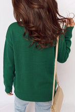 Load image into Gallery viewer, Blackish Green Abstract Dog Embroidery Christmas Fashion Round Neck Sweater