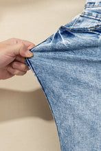 Load image into Gallery viewer, Sail Blue Acid Wash Pocket Detail Flare Jeans