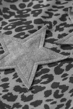 Load image into Gallery viewer, Khaki Leopard Print Star Patched Drawstring Elastic Waist Jogger Pants