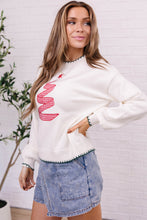 Load image into Gallery viewer, Beige Stitched Detail Christmas Tree Holiday Casual Sweater