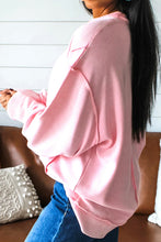Load image into Gallery viewer, Pink you are so loved Valentines Day Bow Embroidered Graphic Pullover Top
