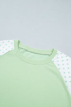 Load image into Gallery viewer, Khaki Polka Dot Patchwork Colorblock Long Sleeve Casual Two Piece Pants Set