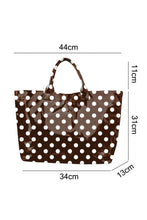 Load image into Gallery viewer, Color black Polka Dot Vinyl Glossy Tote Bag