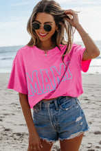 Load image into Gallery viewer, Bright Pink MAMA Letter Graphic Neon T Shirt